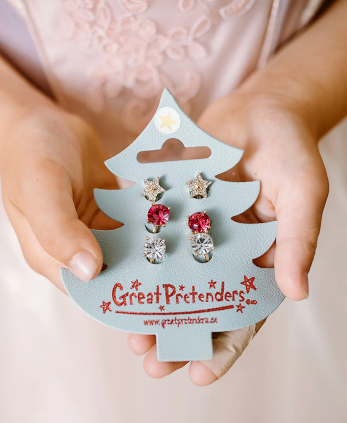 Holiday Tree Clip on Earrings, 3  pairs