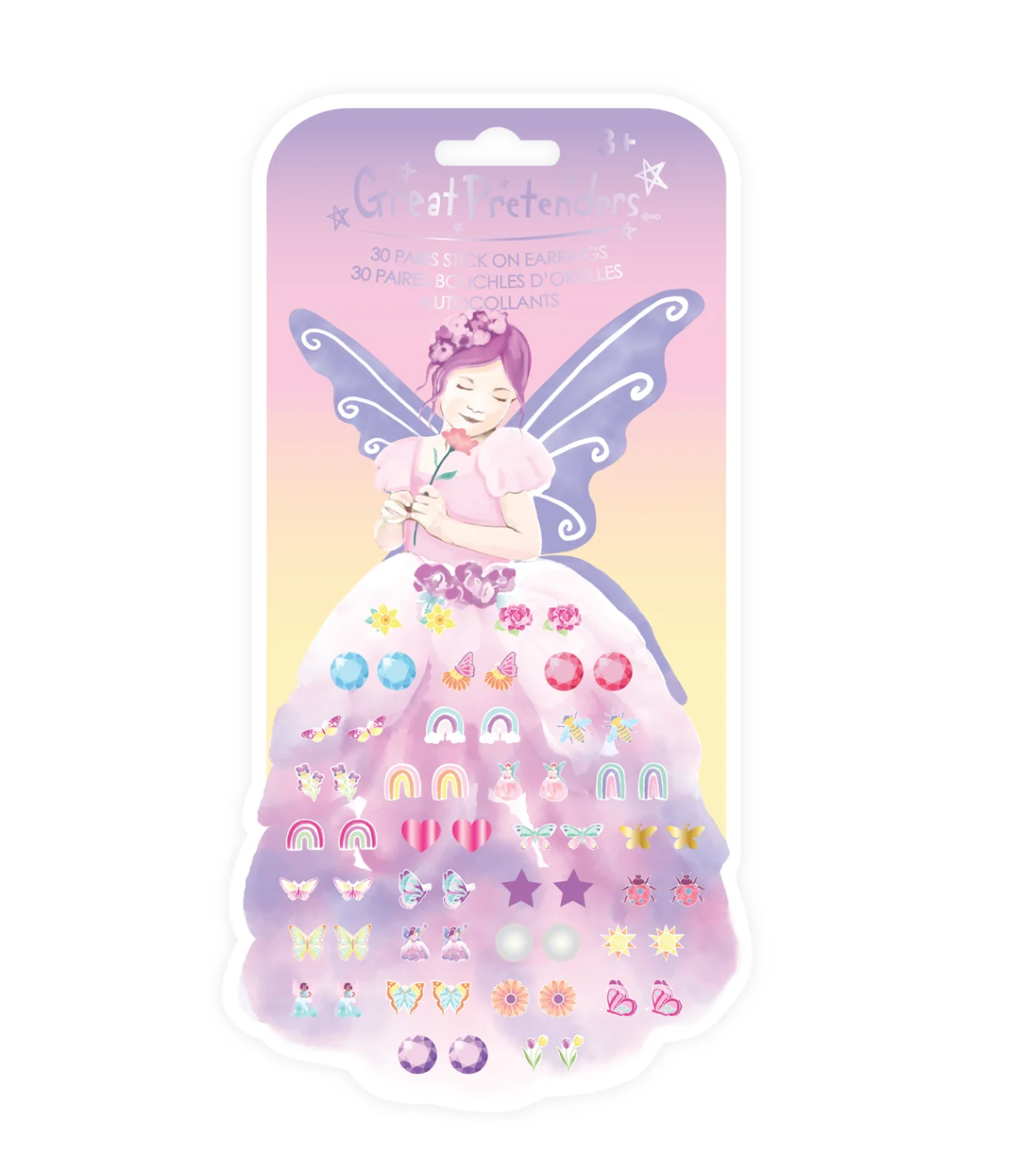 Butterfly Fairy Triana Sticker Earrings, 30  pairs