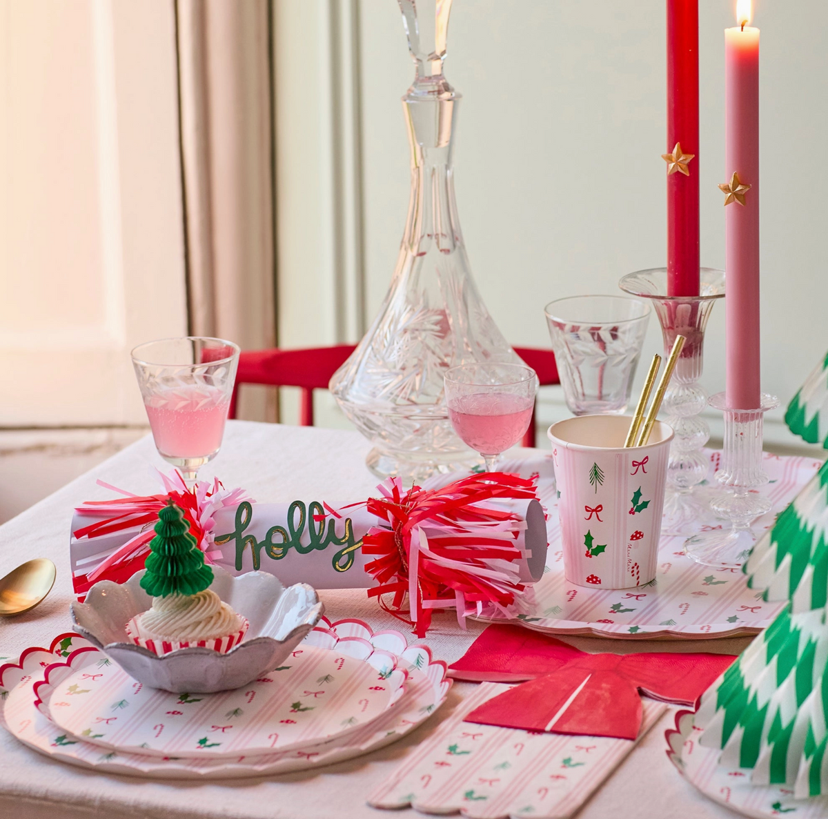 Festive Icon Stripes Dinner Plates, Set of 8