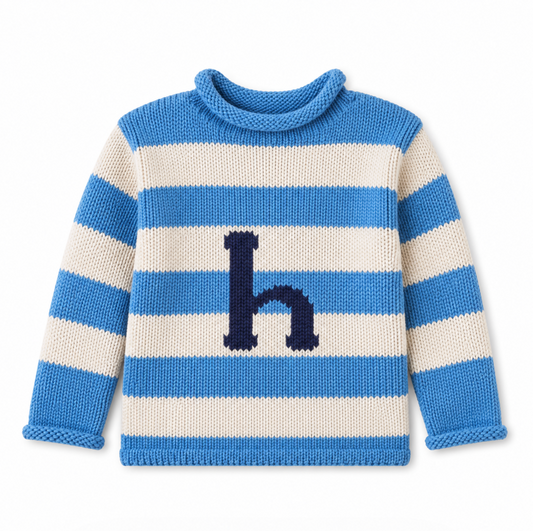 Stripe Letter Sweater