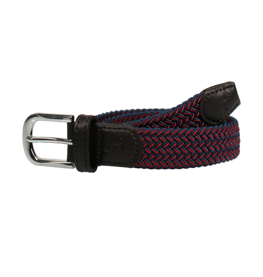 Stretch Belt, Navy and Red