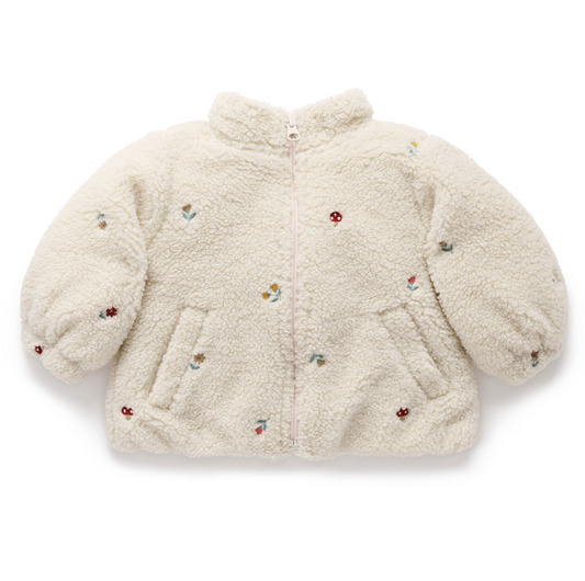 Fluffy Embroidered Jacket