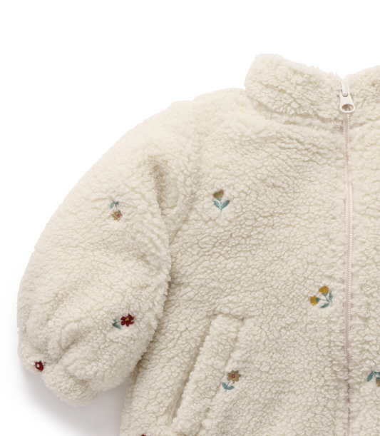 Fluffy Embroidered Jacket