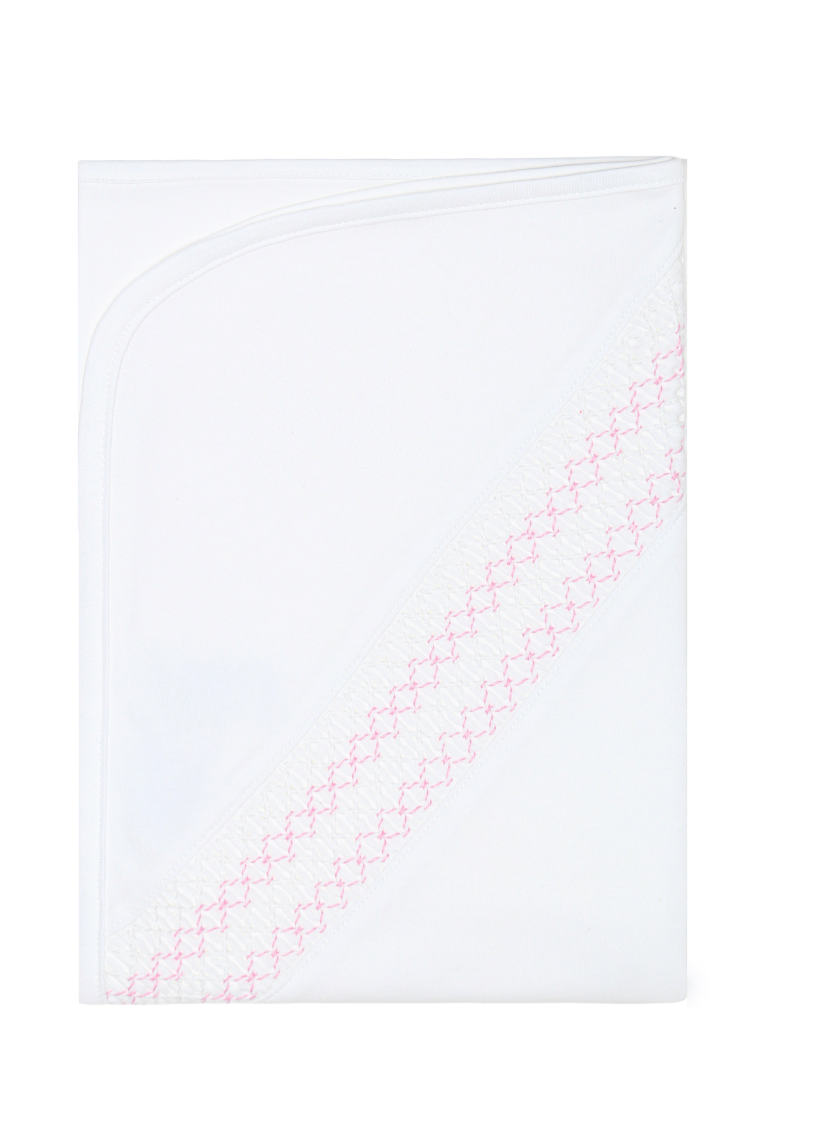 Signature Smocked Receiving Blanket