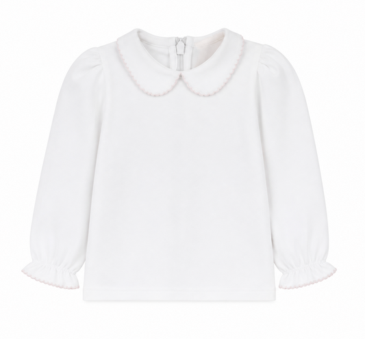 Long Sleeve Collared Back Zip Shirt