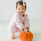 Long Sleeve Ruffle Striped Top, Pumpkin