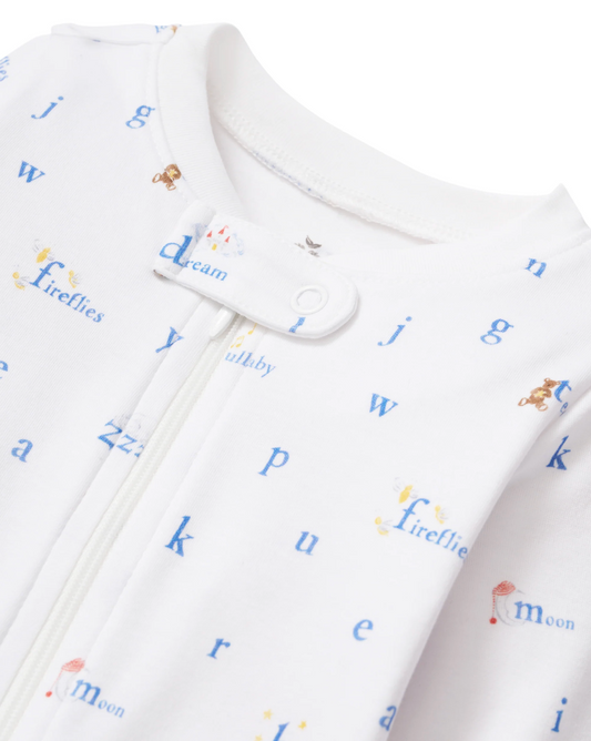 Baby's Pima Romper, Letters & Lullabies