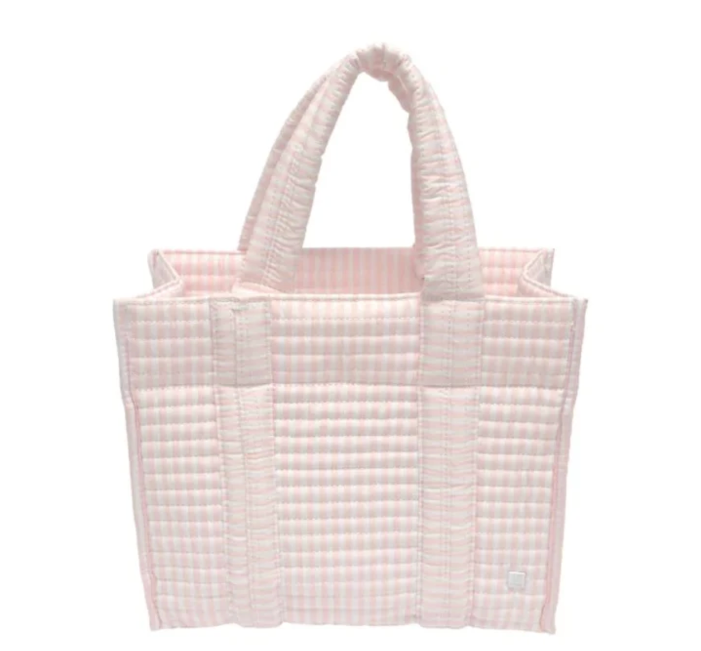 Mini Quilted Go Go Tote, Pink Pimlico Stripe