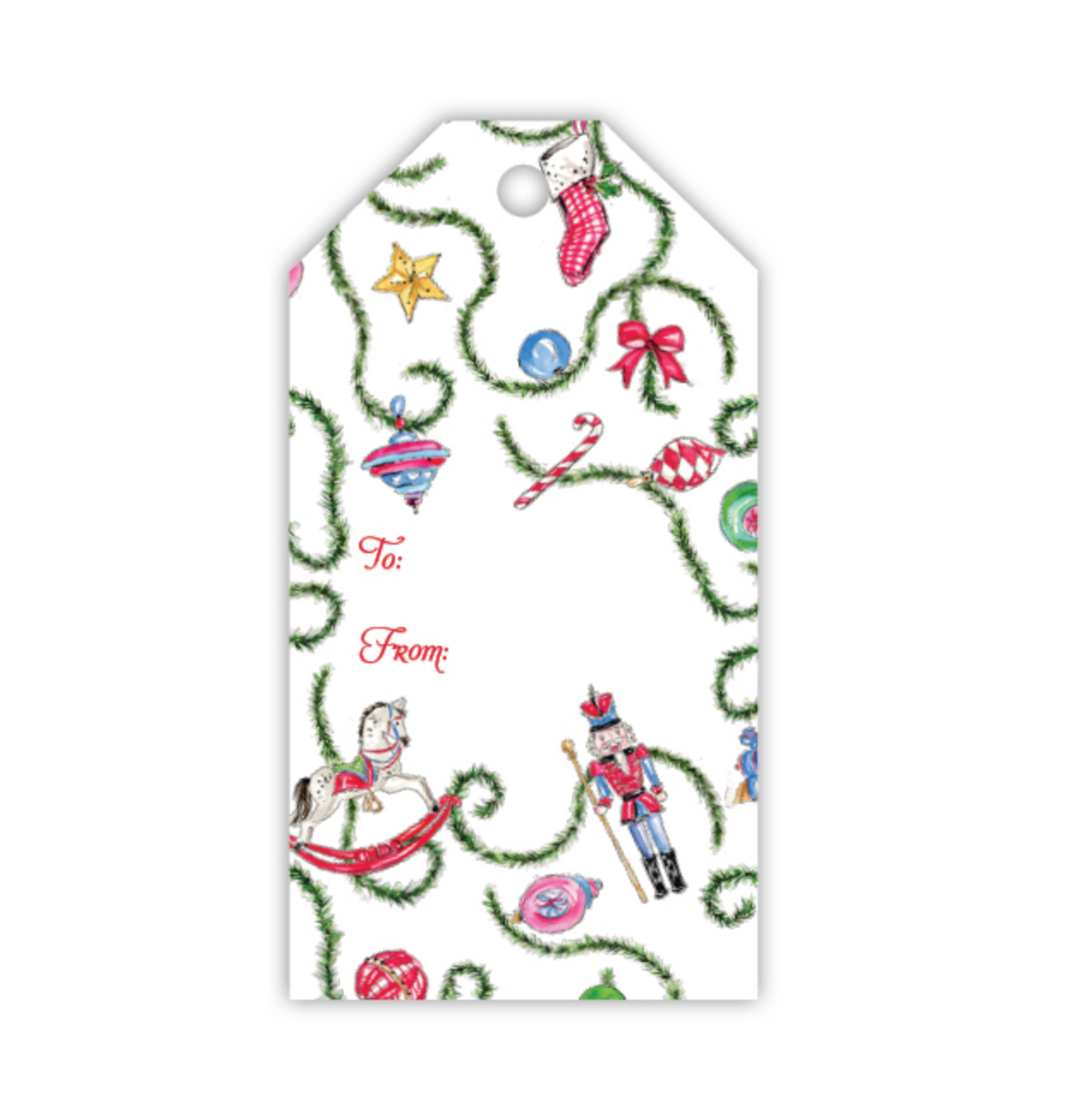 Gift Tag , Nutcracker and Toy Garland