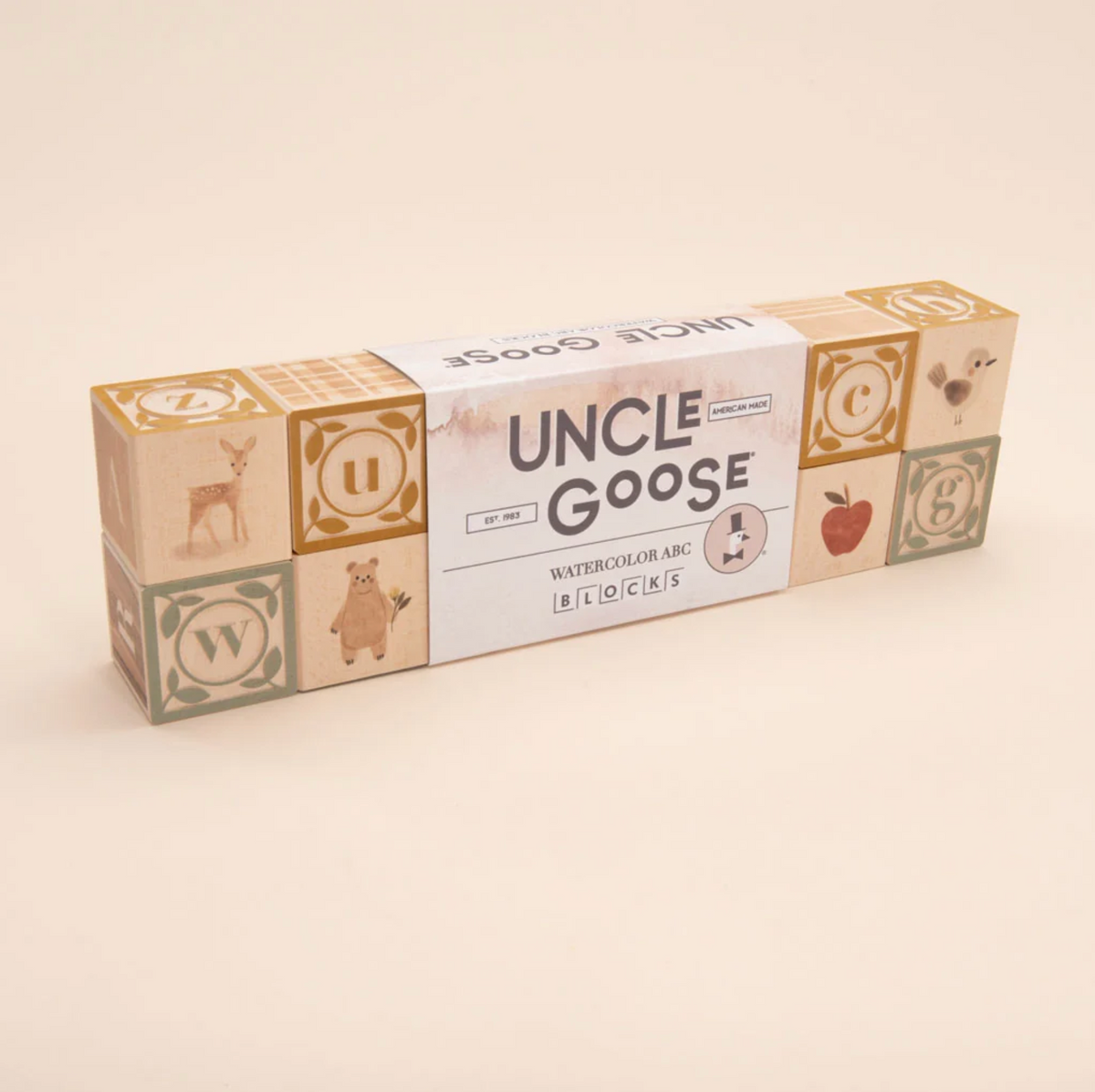 Watercolor ABC Block Set