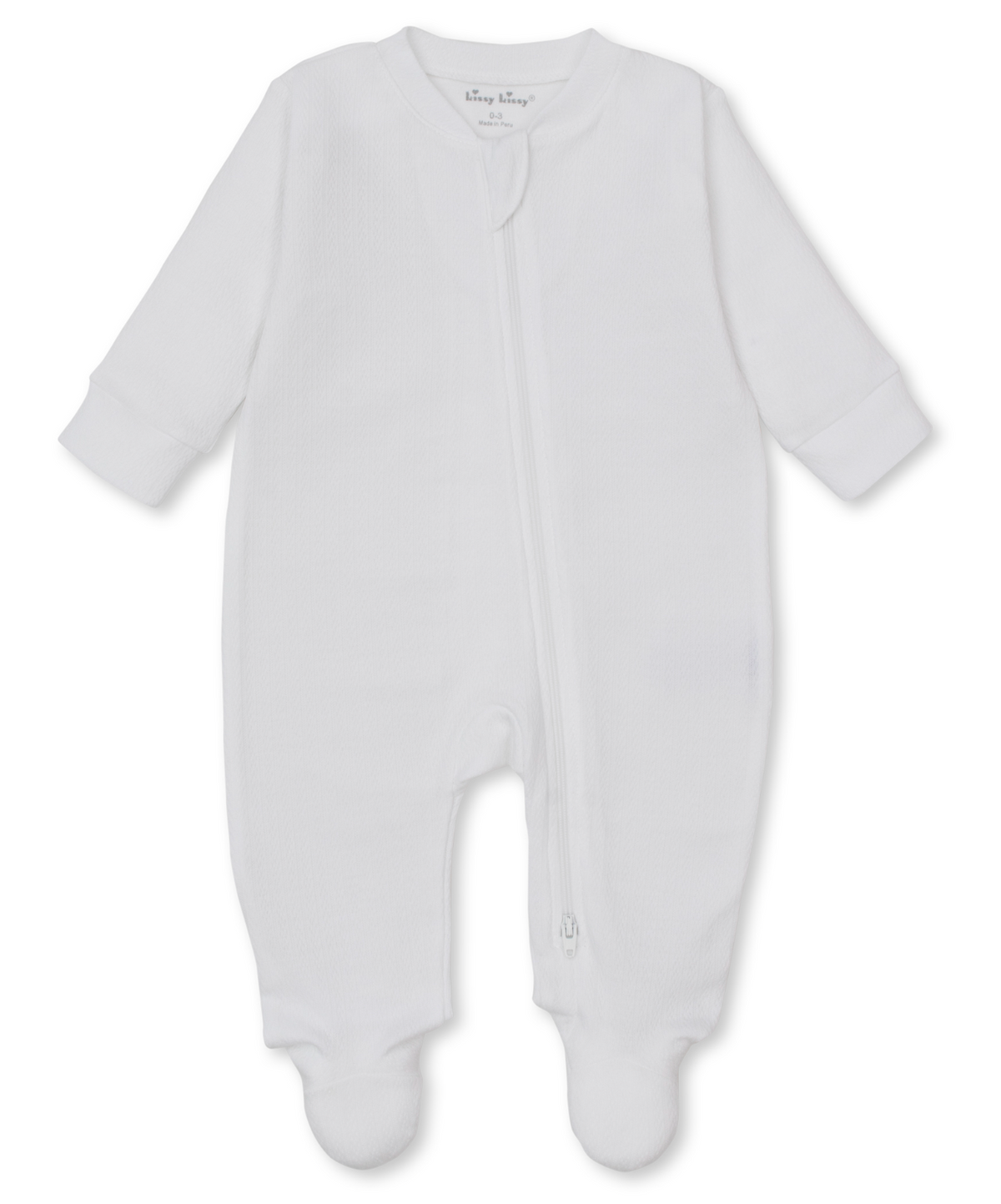 Pointelle Zippered Footie