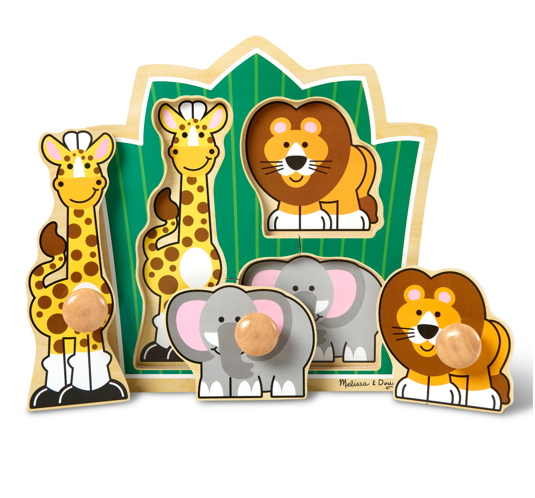 Jumbo Knob Puzzle, Jungle Friends