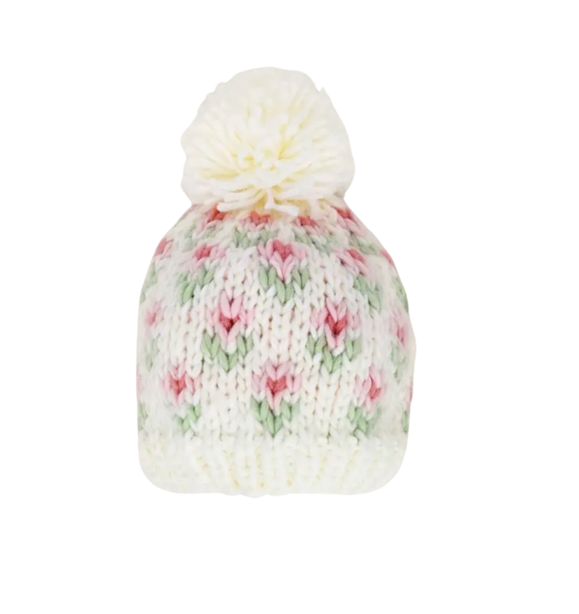 Bitty Blooms Blush Beanie Hat