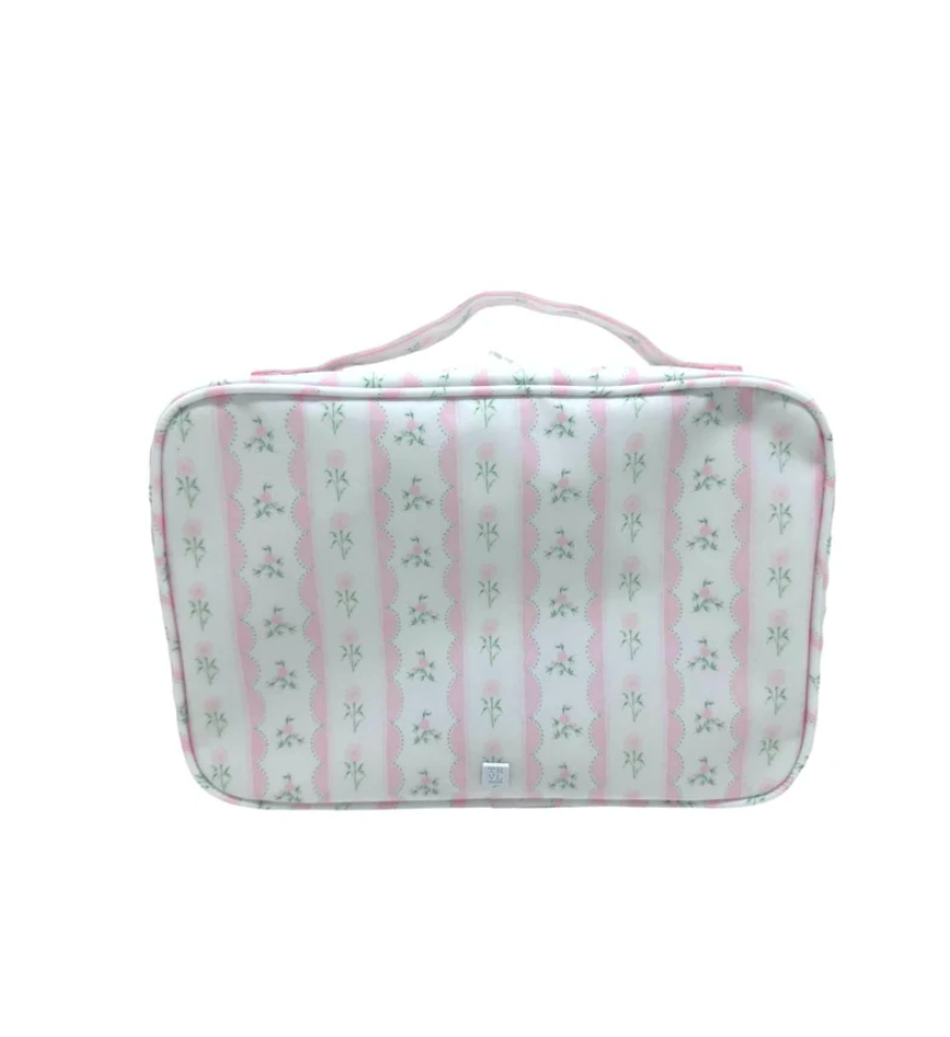 Bundle Up2 Hanging Toiletry Bag, Ribbon Floral Pink