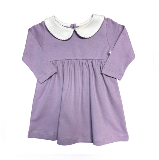 Long Sleeve Collared Play Dress, Lavender