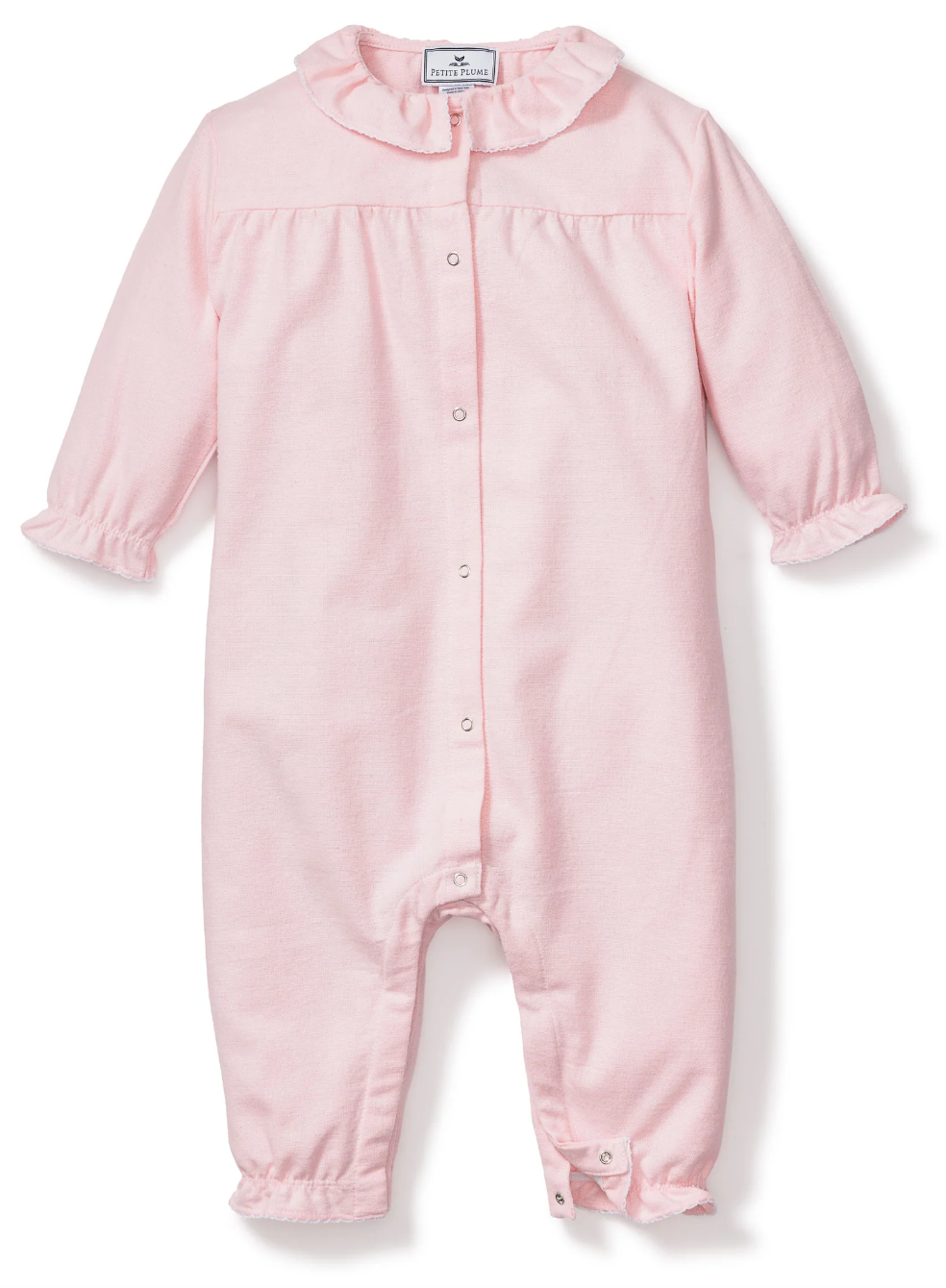 Pink Flannel Madeline Girl's Romper