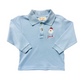 Long Sleeve Polo Shirt, Sky Blue