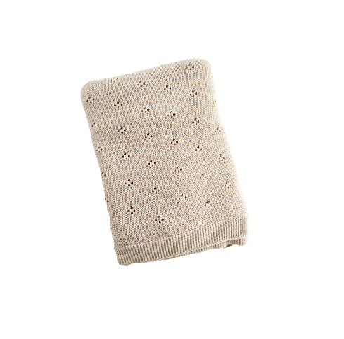 Heirloom Organic Pique Blanket, Birch