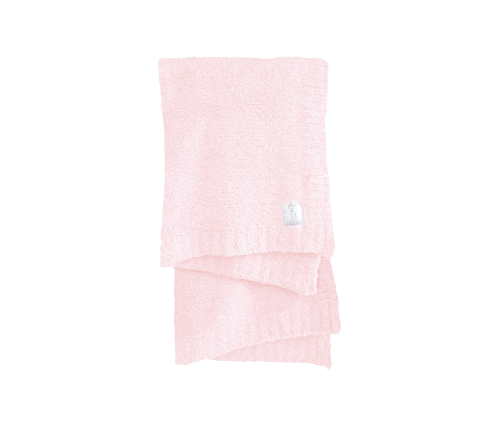 Plush Chenille Knit Baby Blanket, Pink