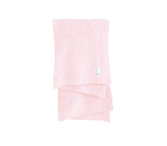 Plush Chenille Knit Baby Blanket, Pink