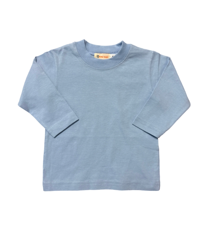 Boy's Long Sleeve Light Sky Blue T-Shirt