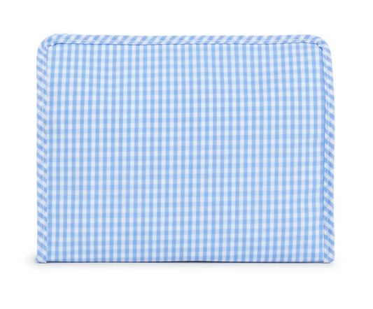 Large Roadie Zip Pouch, Gingham Sky