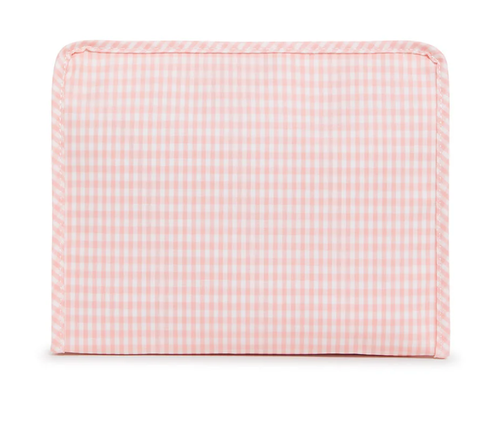 Large Roadie Zip Pouch, Gingham Taffy