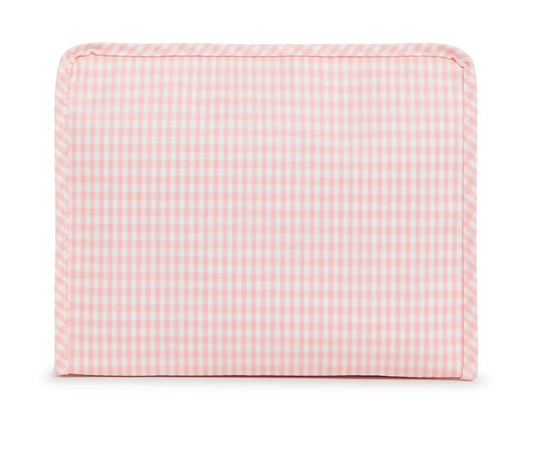 Large Roadie Zip Pouch, Gingham Taffy