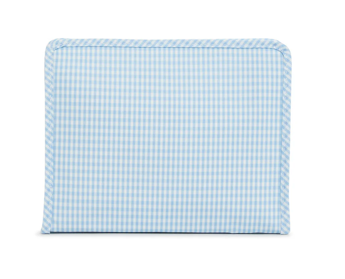 Large Roadie Zip Pouch, Gingham Mist