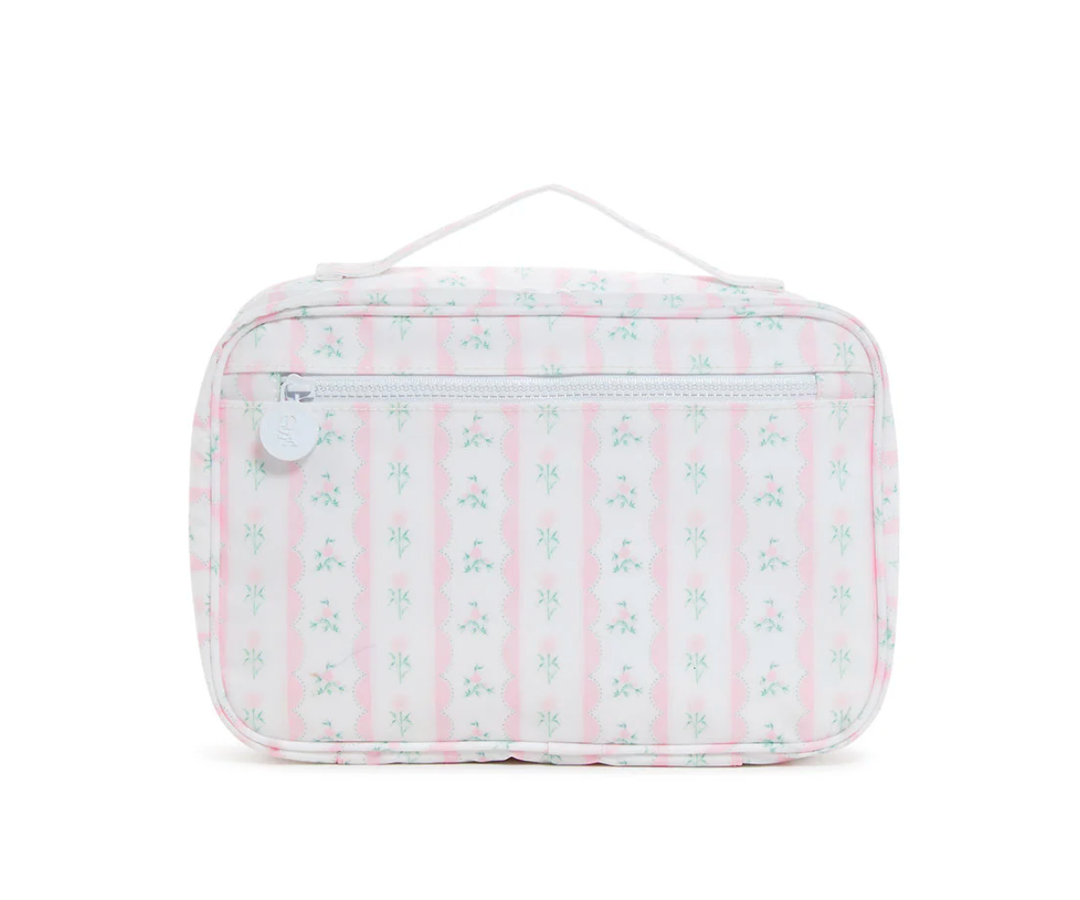 Bundle Up2 Hanging Toiletry Bag, Ribbon Floral Pink