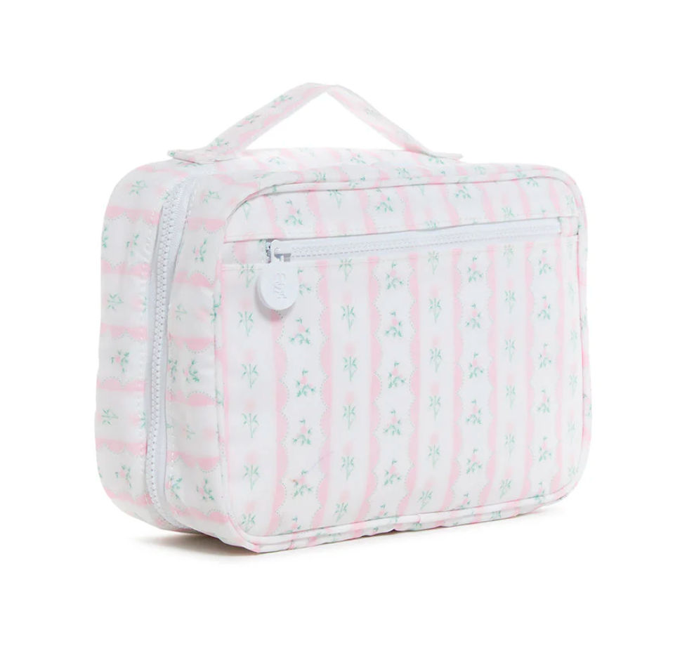 Bundle Up2 Hanging Toiletry Bag, Ribbon Floral Pink