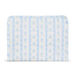 Medium Roadie Zip Pouch, Ribbon Floral Blue