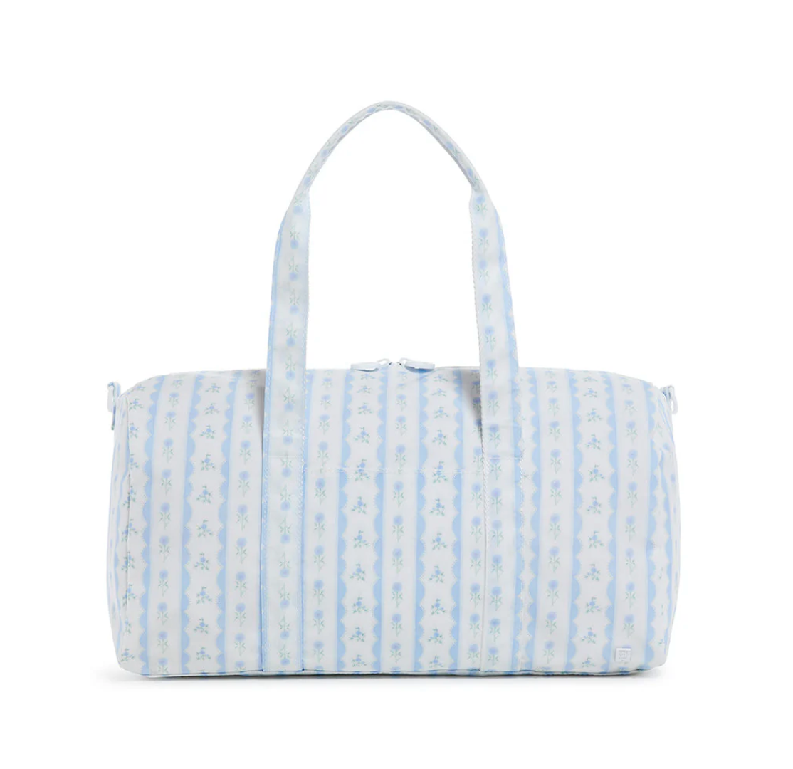 Weekender Duffel Bag, Ribbon Floral Blue