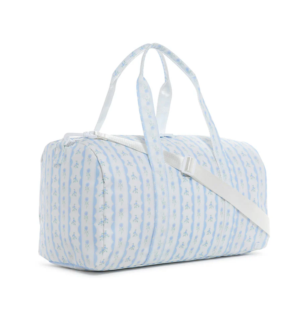 Weekender Duffel Bag, Ribbon Floral Blue