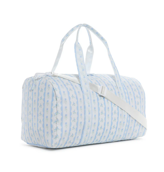 Weekender Duffel Bag, Ribbon Floral Blue