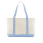 Medium Tote, Gingham Sky Blue Trim