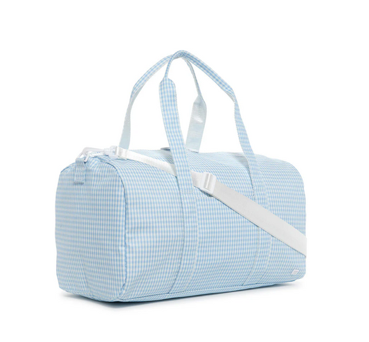 Weekender Duffel Bag, Mist Gingham