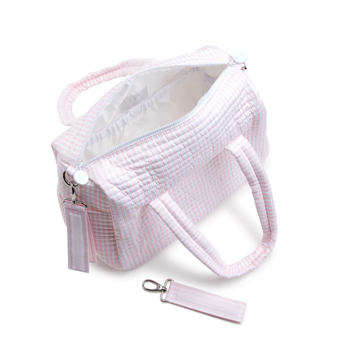 Quilted Stroller Bag, Pimlico Pink Stripe