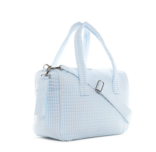 Quilted Stroller Bag, Pimlico Blue Stripe