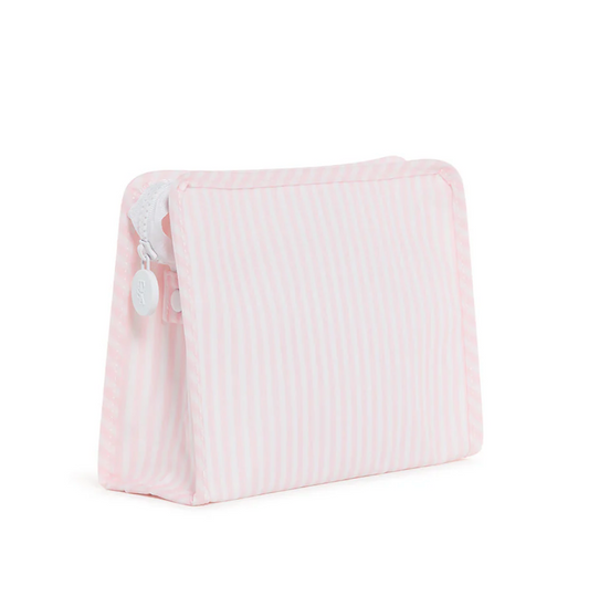 Medium Roadie Zip Pouch, Pink Pimlico Stripe