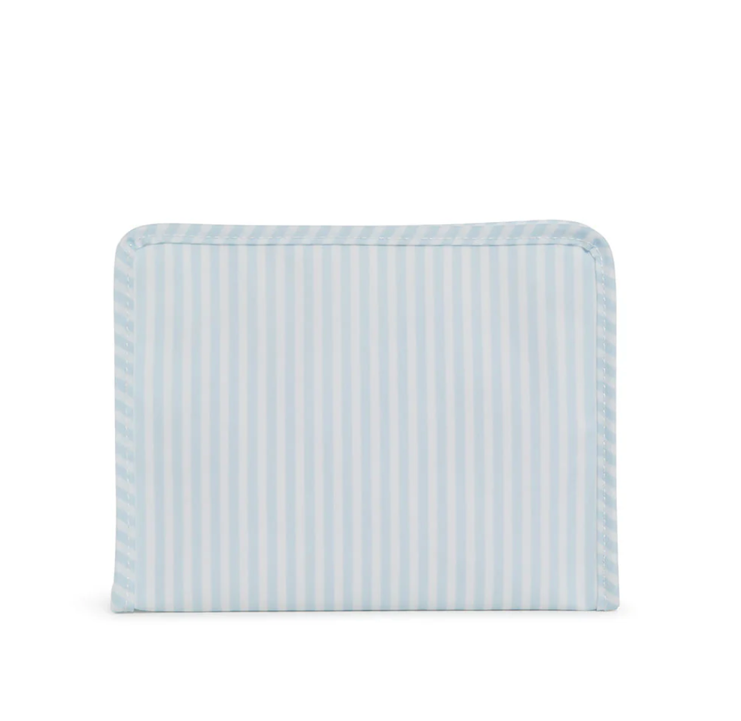 Medium Roadie Zip Pouch, Blue Pimlico Stripe