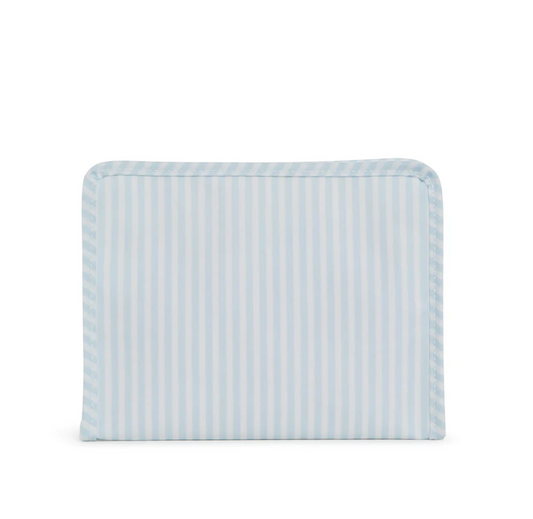 Medium Roadie Zip Pouch, Blue Pimlico Stripe