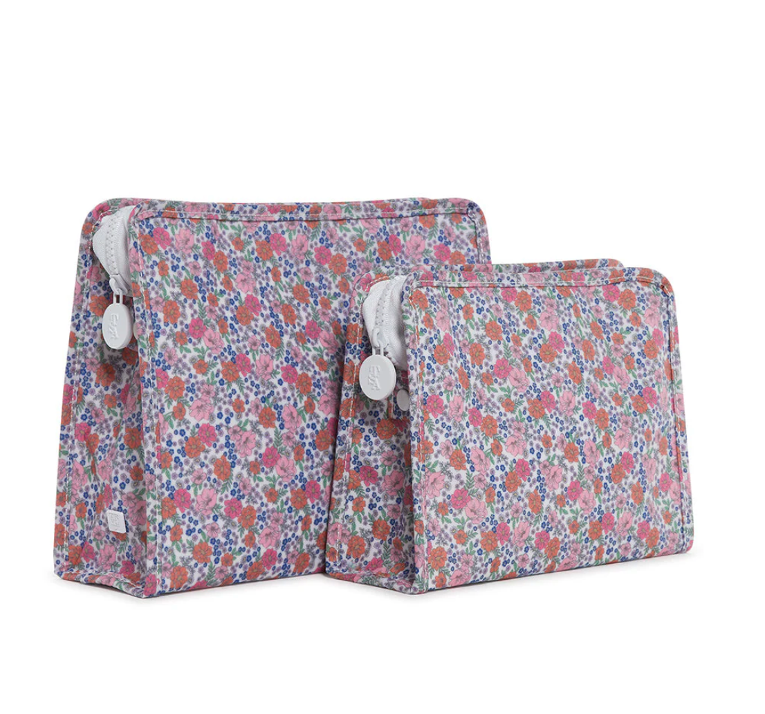 Medium Roadie Zip Pouch, Garden Floral