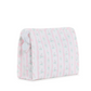 Medium Roadie Zip Pouch, Ribbon Floral Pink