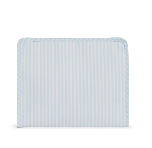 Large Roadie Zip Pouch, Blue Pimlico Stripe