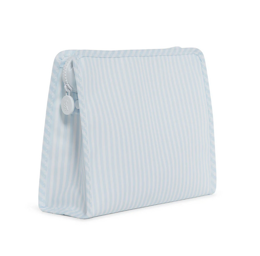 Large Roadie Zip Pouch, Blue Pimlico Stripe