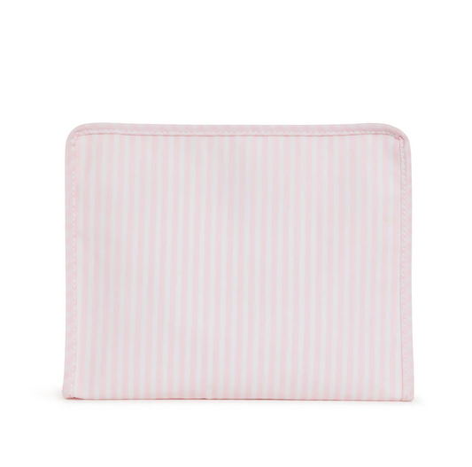 Large Roadie Zip Pouch, Pink Pimlico Stripe