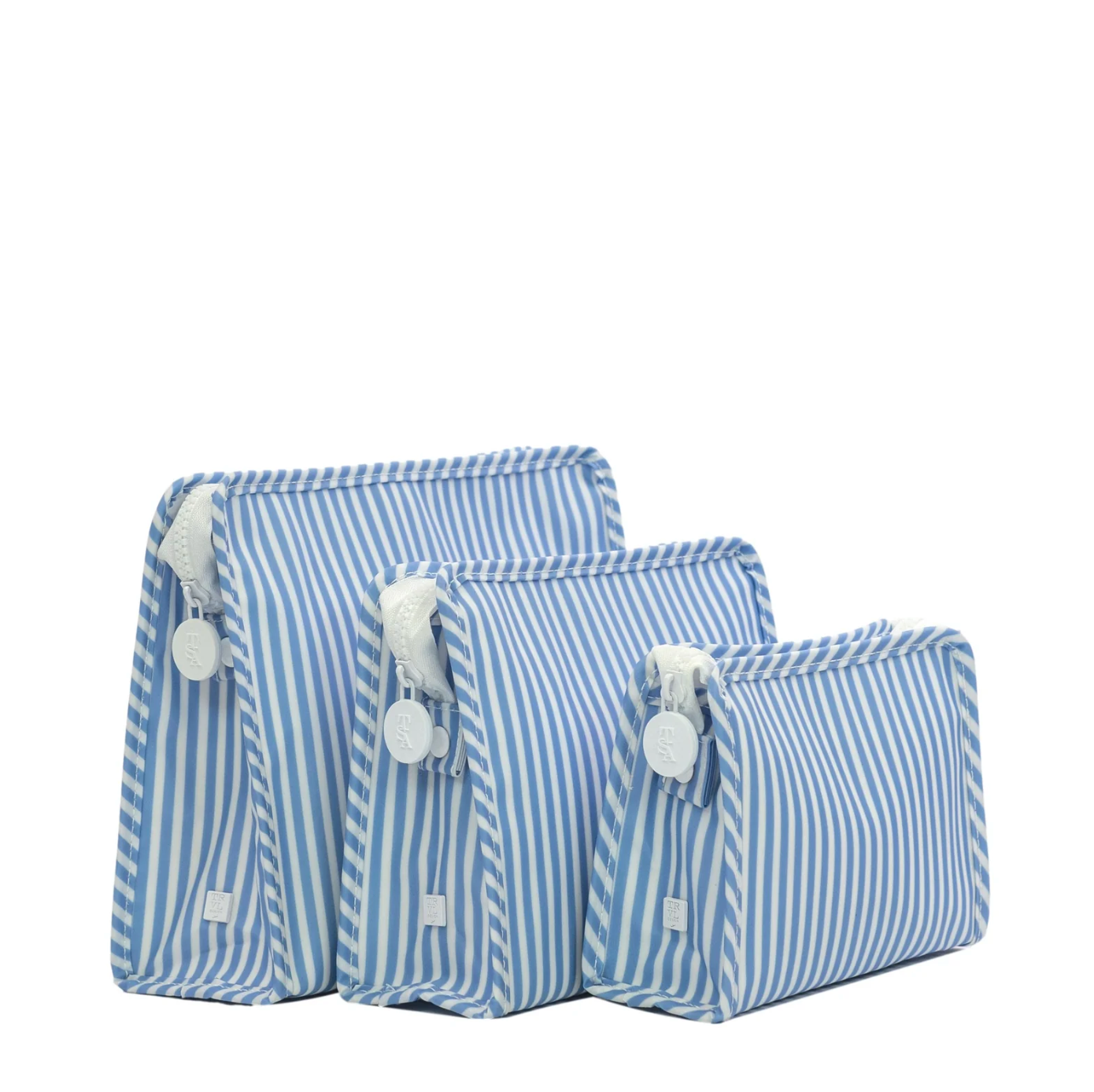 Medium Roadie Zip Pouch, Chambray Pimlico Stripe