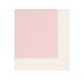 Jersey Knit Blanket with Contrast Rib Border, Pink with White