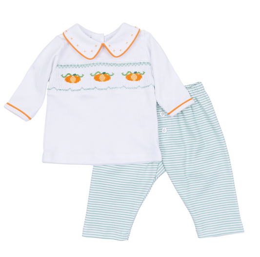 Lil' Pumpkin Classics Smocked Boy Pant Set